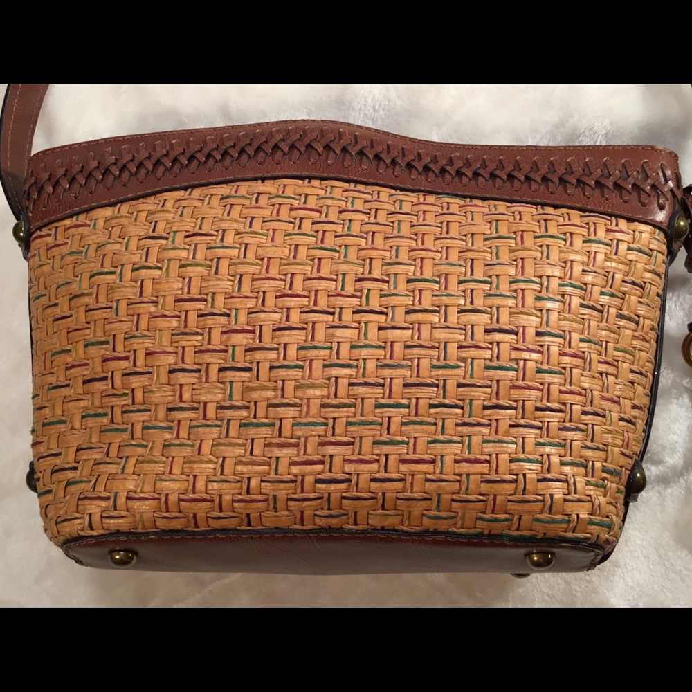 Fossil Basketweave Pattern Handbag - image 4